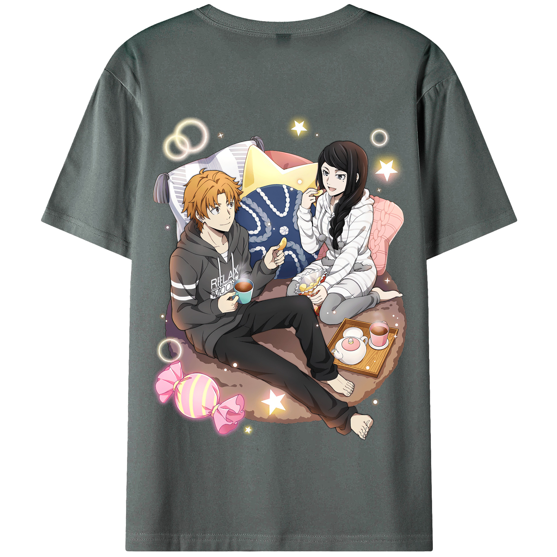 （画像用） 文豪ストレイドッグス Bungo Stray Dogs 綿100％半袖Tシャツ（背面プリント）